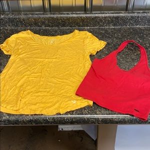(2) Hollister Easy Tee and Hollister Slim Tank
